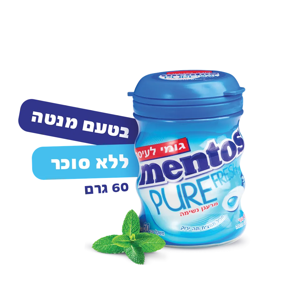 מנטוס מסטיק בטעם מנטה