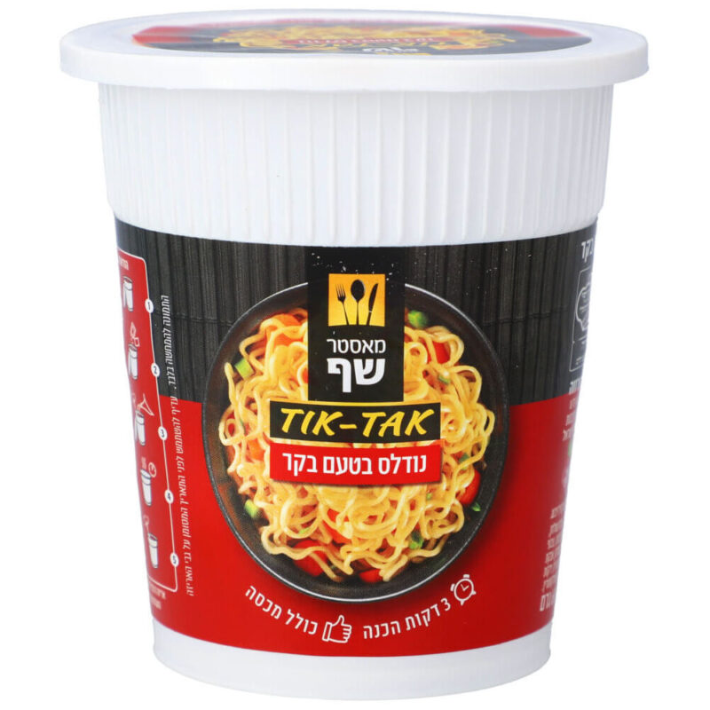תבשיל נודלס להכנה מהירה בטעם בקר