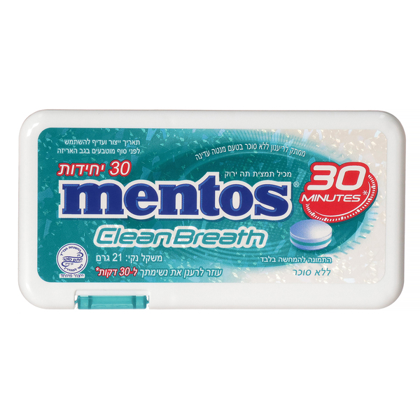 מנטוס Clean Breath סוכריות מנטה עדינה