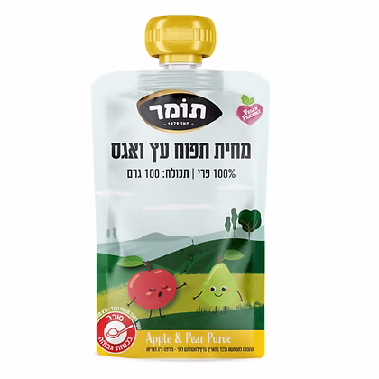 סקוויז מחית תפוח עץ ואגס 100% פרי